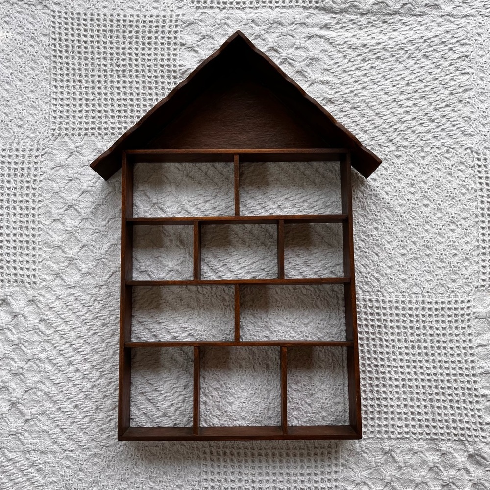 Vintage wooden house shelf